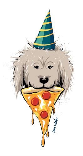 Pizza Party Sticker