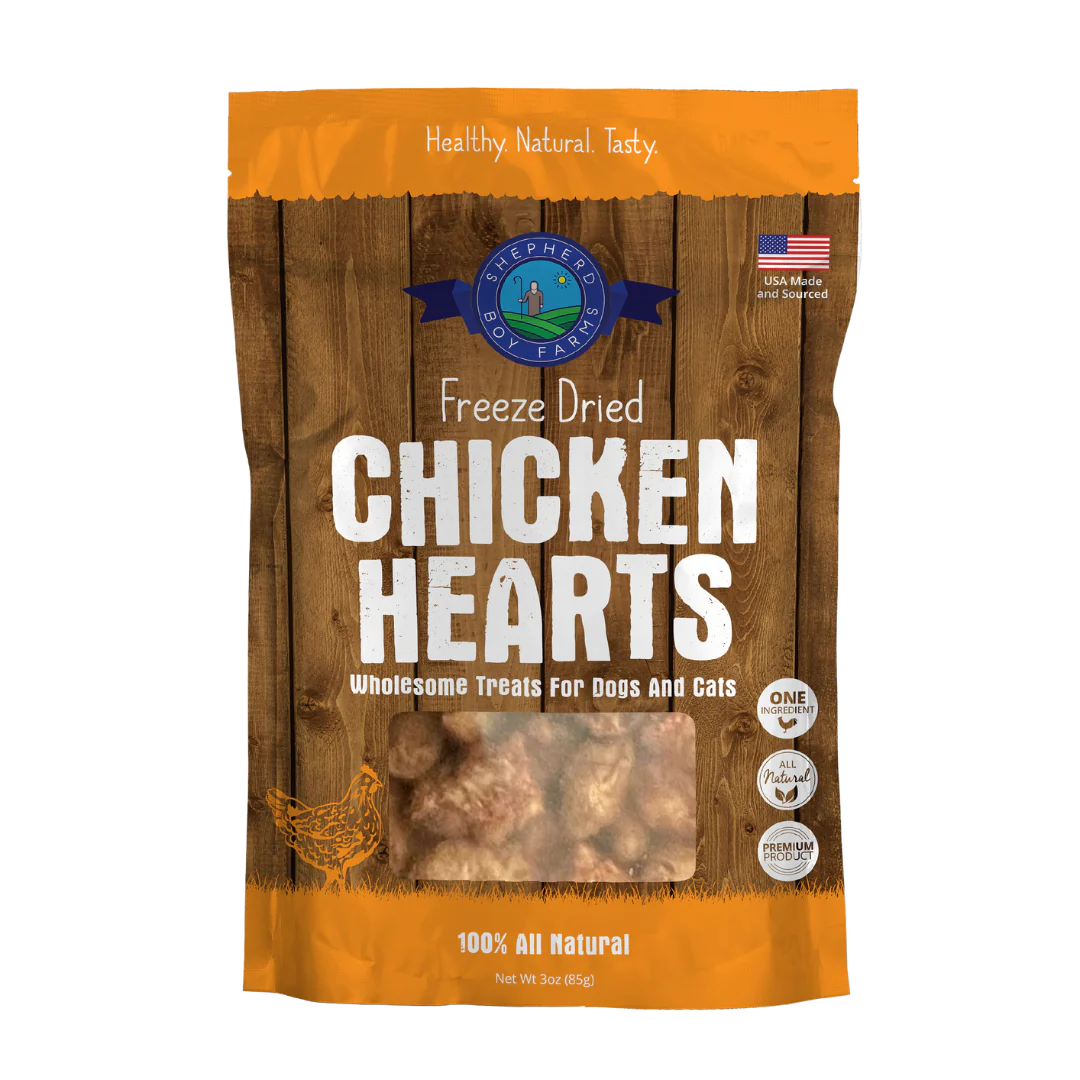 Freeze Dried Chicken Hearts | Shepherd Boy Farms