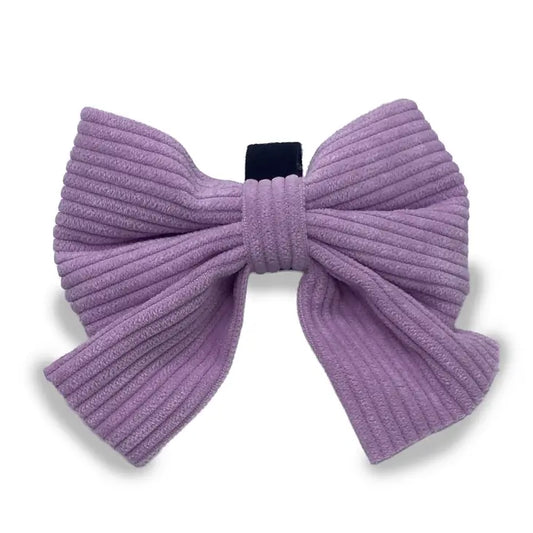 Lilac Corduroy Sailor Bow