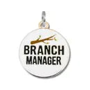 Bad Tag "Branch Manager" - Dog ID Tag & Collar Charm