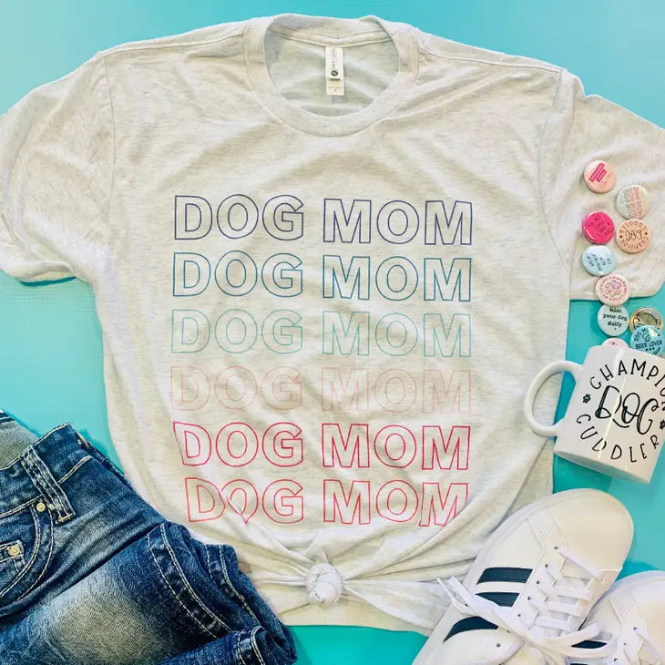 Rainbow Dog Mom T-Shirt