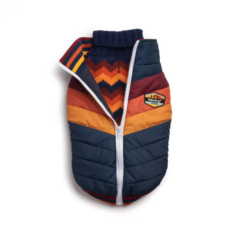 FabDog Navy Chevron Winter Coat