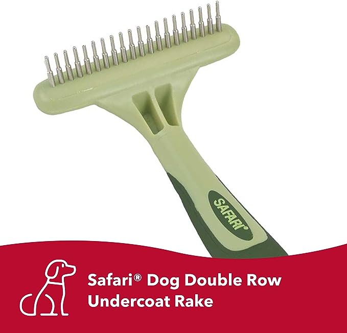 Double Row Undercoat Rake with Rotating Pins | Coastal Pet