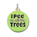 Bad Tag "I Pee on all the Trees" - Dog ID Tag & Collar Charm