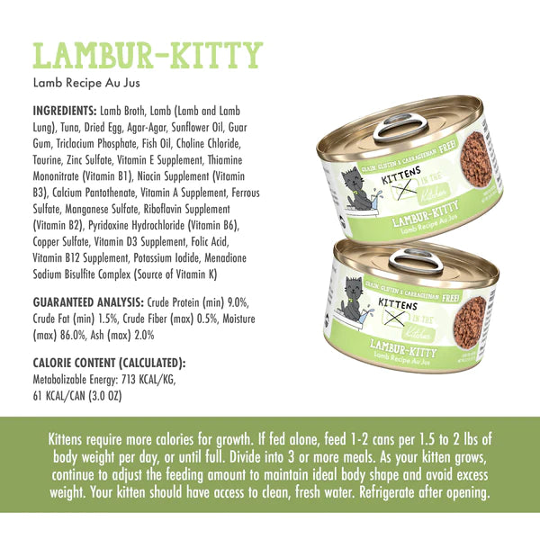 Weruva Cats in the Kitchen Kitten Wet Food - Lambur-kitty