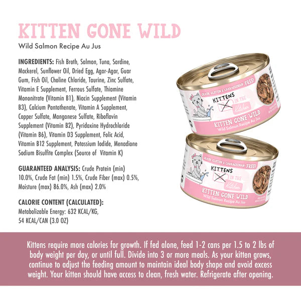 Weruva Cats in the Kitchen Kitten Wet Food -  Kitten Gone Wild