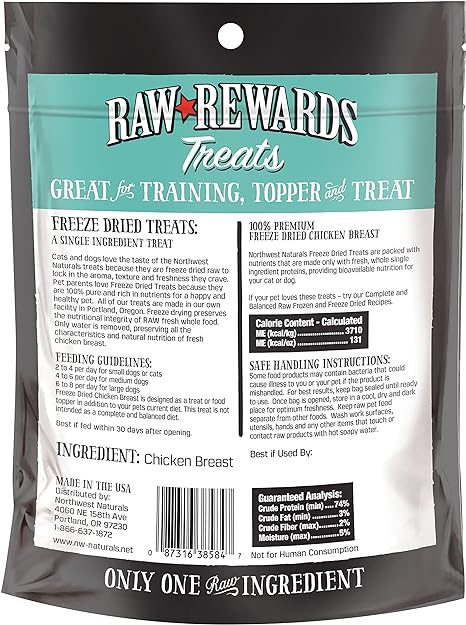 Raw Rewards Freeze Dried Chicken Breast | NWN