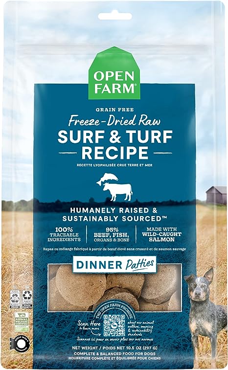 Open Farm Freeze-Dried Raw Patties, Surf & Turf