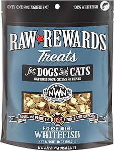 Raw Rewards Freeze Dried Whitefish Treats | NWN