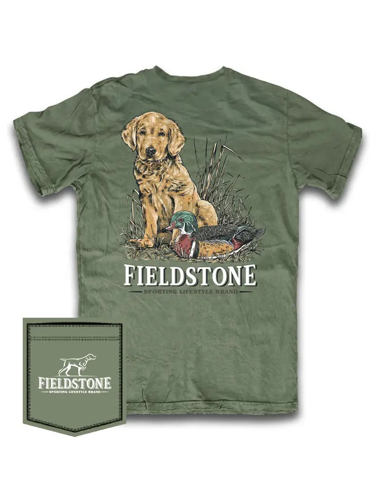 Fieldstone Outdoors "Retriever Puppy & Duck" Short-Sleeve T-Shirt