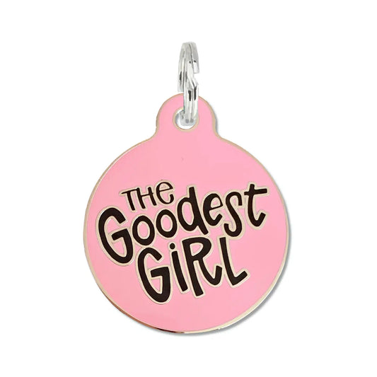 Bad Tag "The Goodest Girl" - Dog ID Tag & Collar Charm