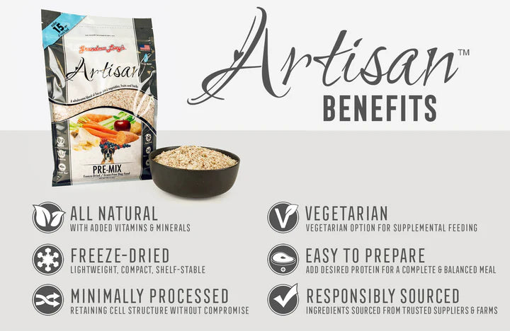 Artisan Pre-Mix Freeze Dried Dog Food & Topper | Grandma Lucy's