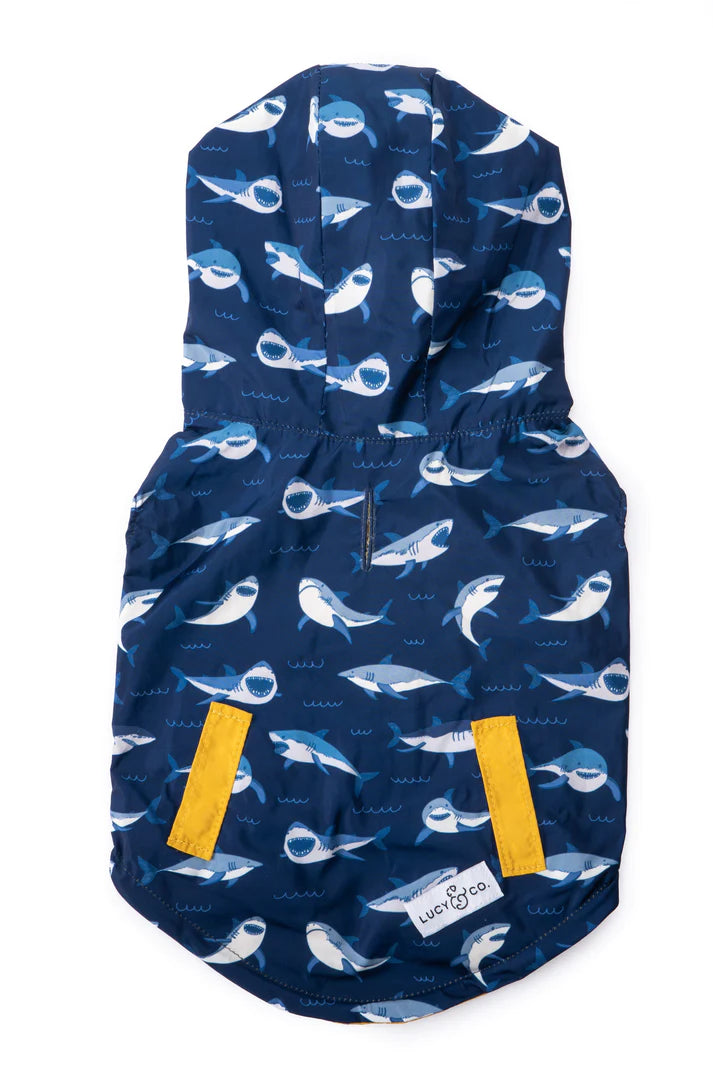 Shark Attack Reversible Raincoat | Lucy & Co