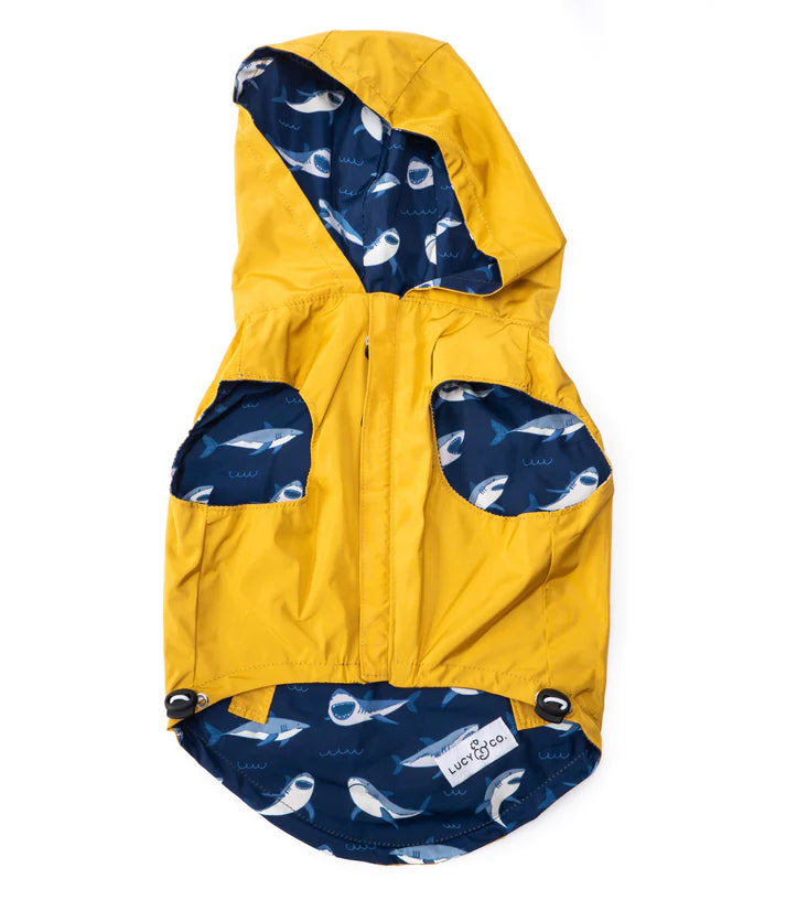 Shark Attack Reversible Raincoat | Lucy & Co