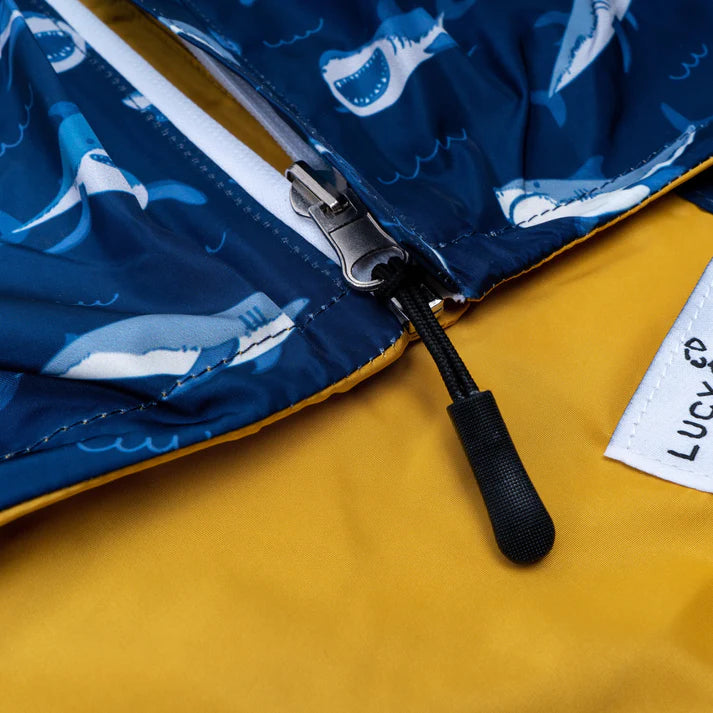 Shark Attack Reversible Raincoat | Lucy & Co