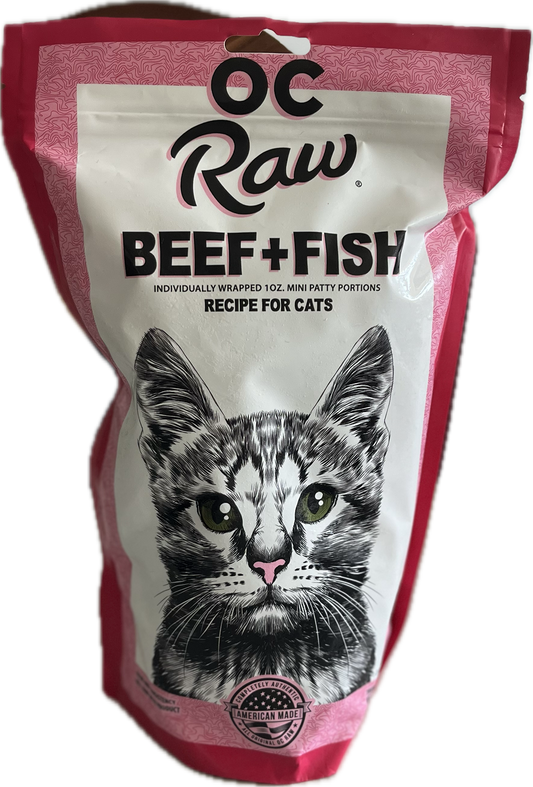 Beef + Fish Recipe for Cats | OC Raw Frozen