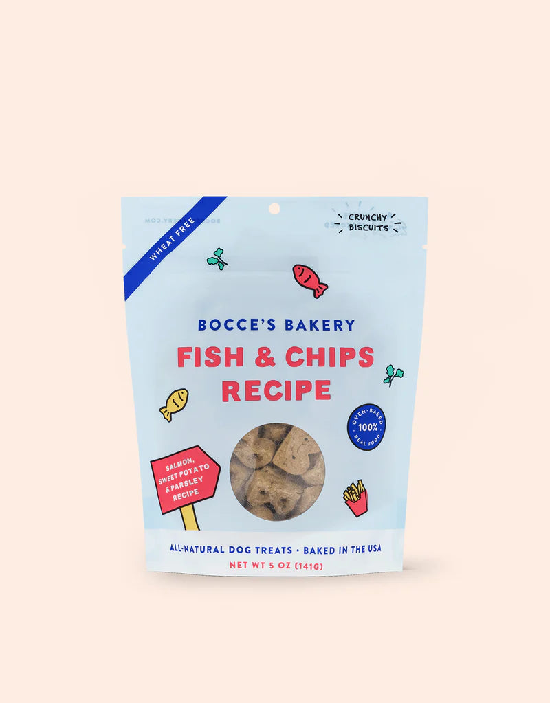 Fish & Chips Crunchy Treats | Bocce's Bakery