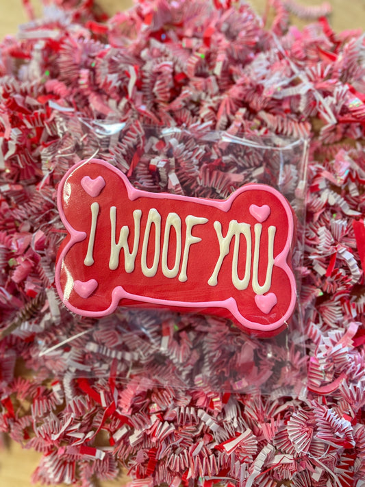 I Woof You Iced Cookie