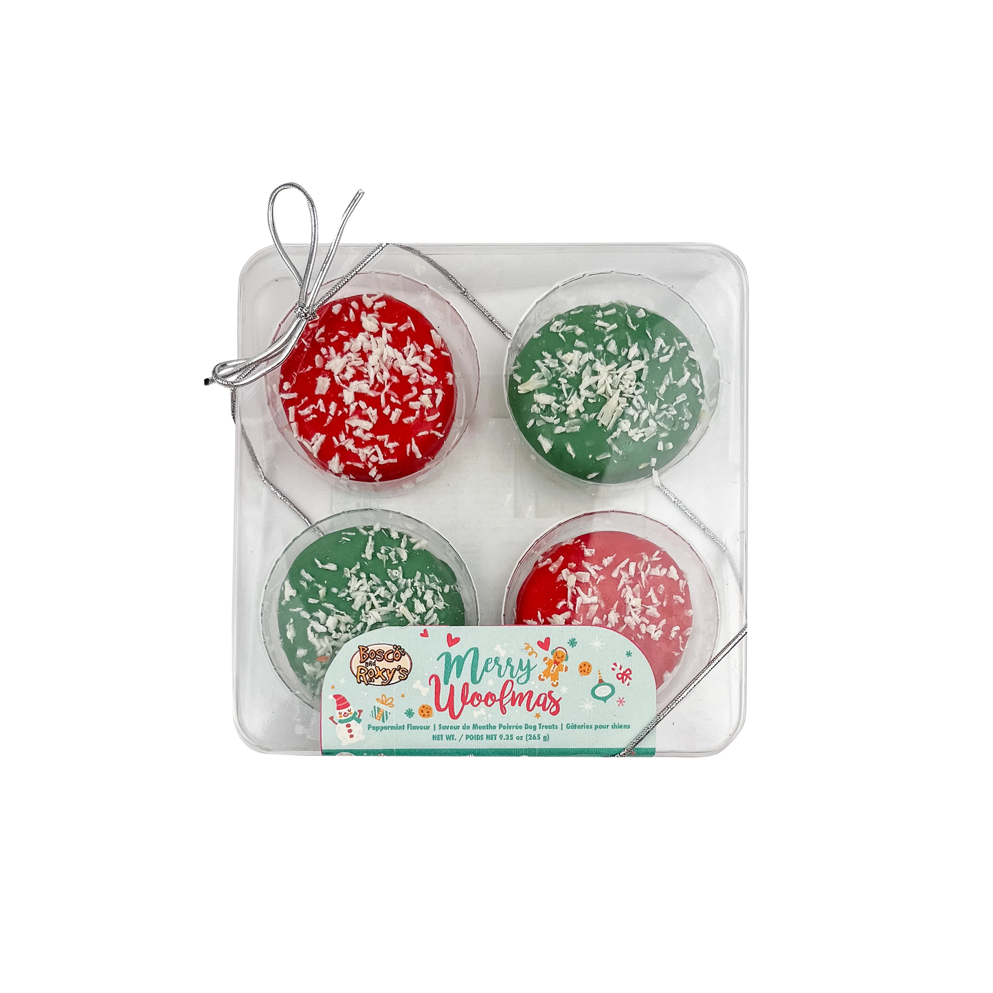 Pack of 4- Merry Woofmas | Bosco & Roxy's Holiday Cookie