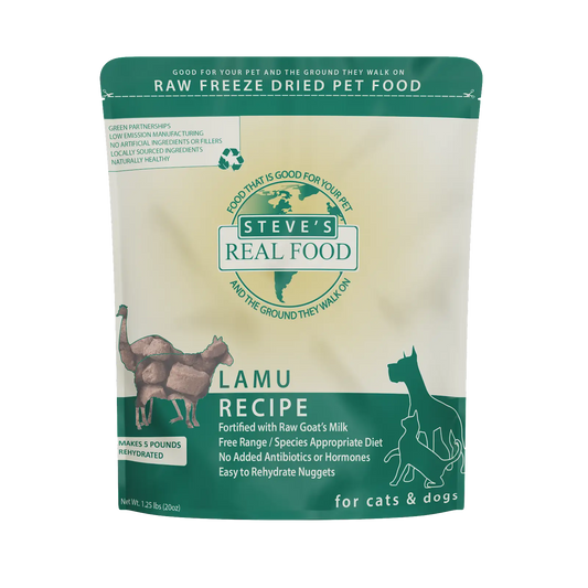 Freeze Dried Raw Lamu Dog & Cat Food | Steve's Real Food