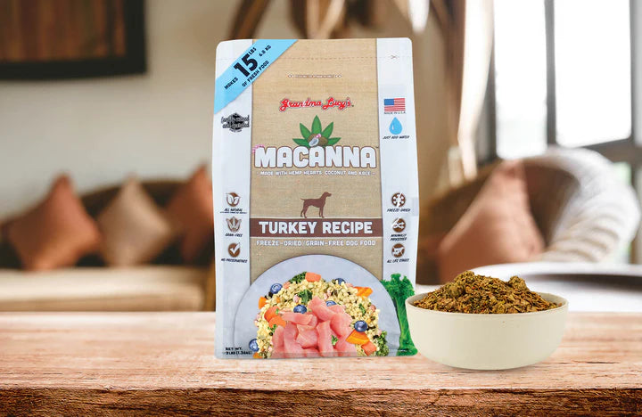 Macanna Turkey Freeze-Dried Dog Food & Topper | Grandma Lucy's