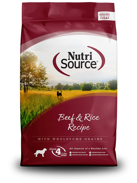 NutriSource Dry Dog Food - Beef and Rice Recipe