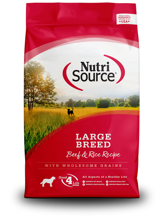 NutriSource Dry Dog Food - Large Breed Beef and Rice Recipe