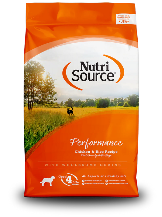 NutriSource Dry Dog Food - Performance Chicken and Rice Recipe