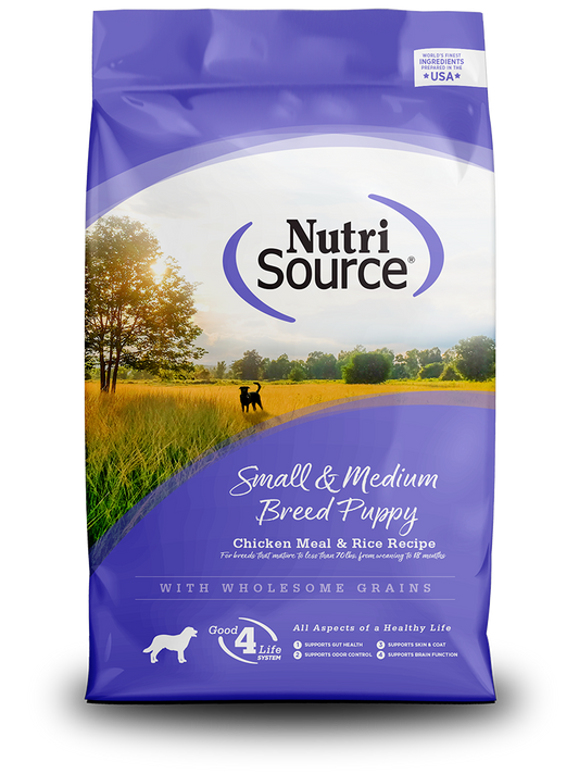 NutriSource Dry Dog Food - Small and Medium Breed Puppy Chicken & Rice