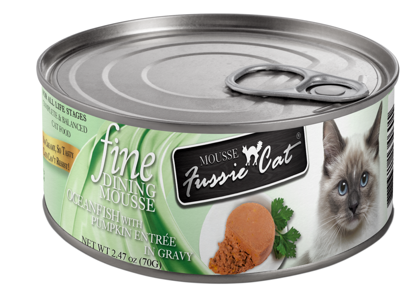 Fussie Cat Fine Dining Mousse Oceanfish with Pumpkin Entree