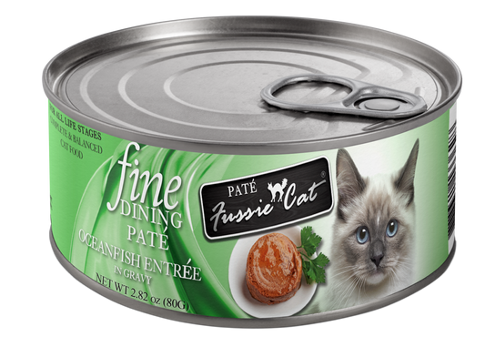 Fussie Cat Fine Dining Pate Oceanfish Entree in Gravy