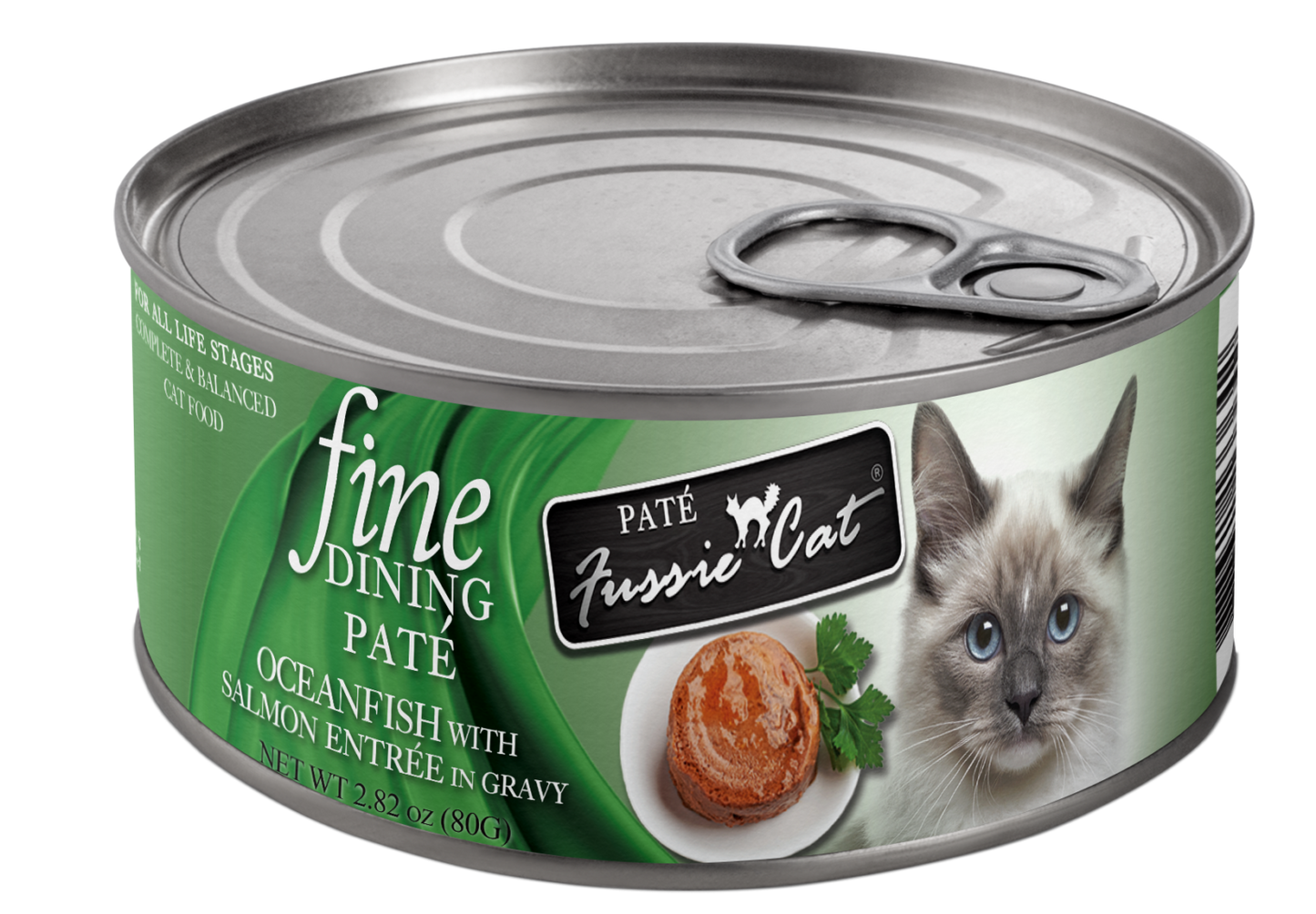 Fussie Cat Fine Dining Pate Oceanfish with Salmon Entree in Gravy