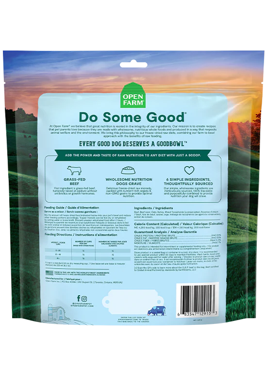 Open Farm - Goodbowl Grass-Fed Beef Recipe Freeze Dried Raw Topper