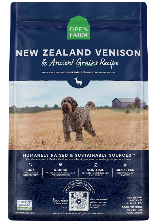 Open Farm New Zealand Venison & Ancient Grains Dry Dog Food