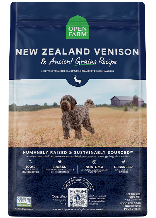 Open Farm New Zealand Venison & Ancient Grains Dry Dog Food