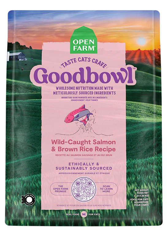 Open Farm - Goodbowl Wild-Caught Salmon & Brown Rice Recipe for Cats