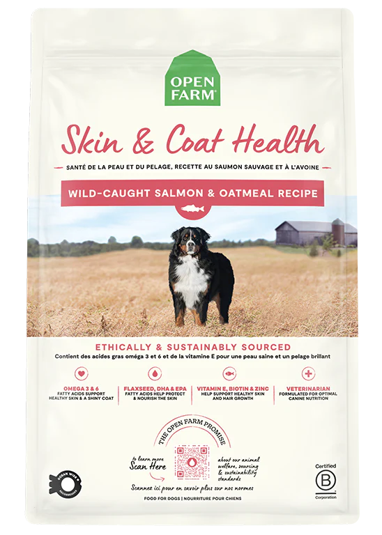 Open Farm Skin & Coat Health, Wild-Caught Salmon & Oatmeal Dry Dog Food