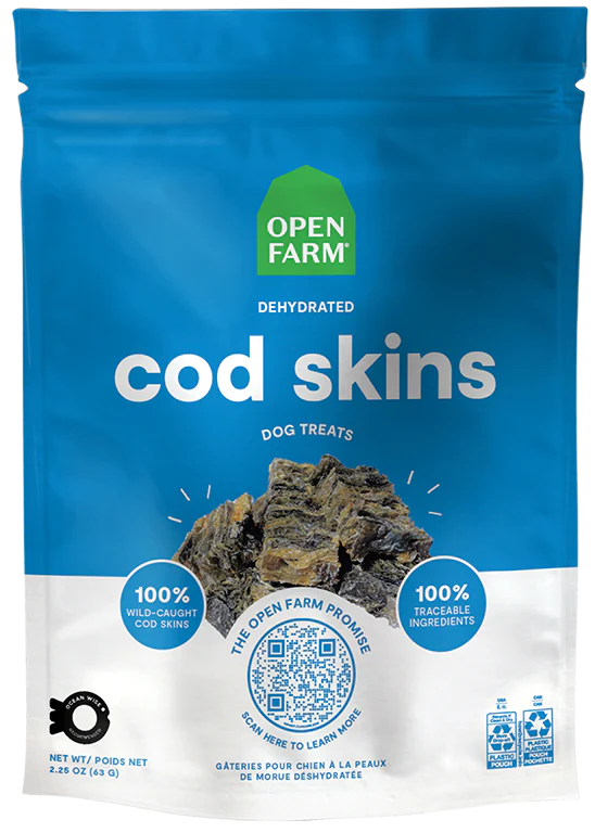 Dehydrated Cod Skins Treat | Open Farm