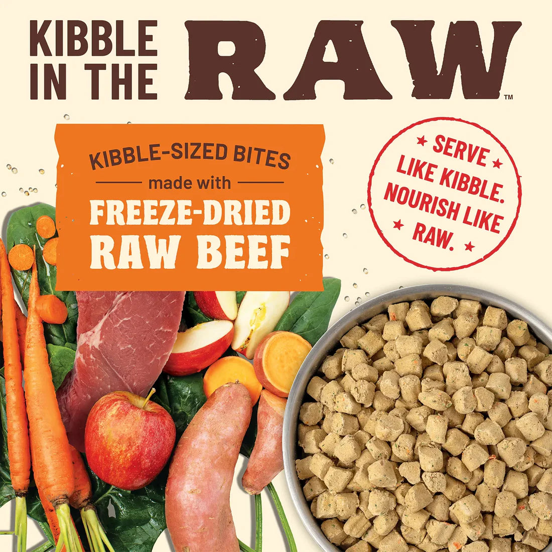 Primal Kibble in the Raw Dog Food Beef Recipe