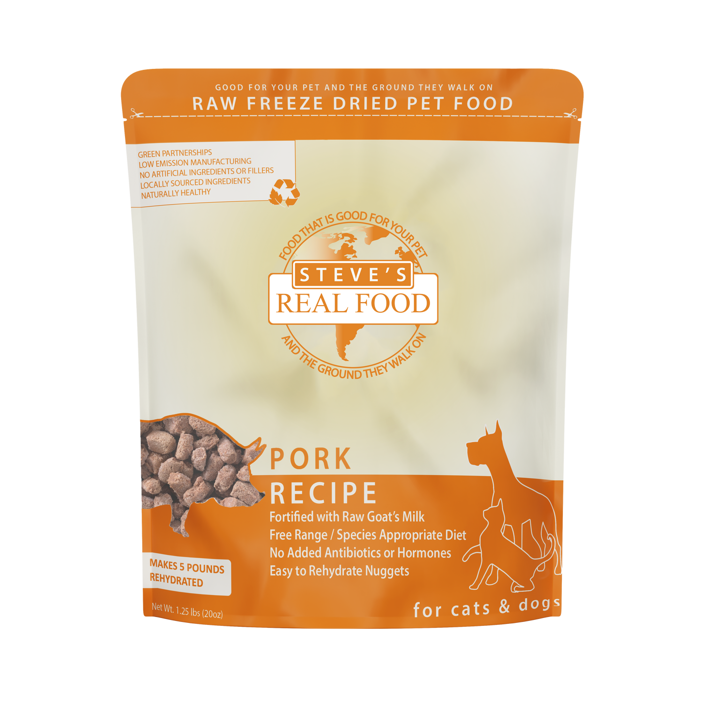 Freeze Dried Raw Pork Dog Food | Steve's Real Food