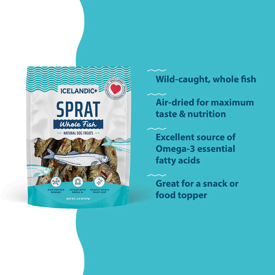 Sprat Whole Fish Treats | Icelandic+