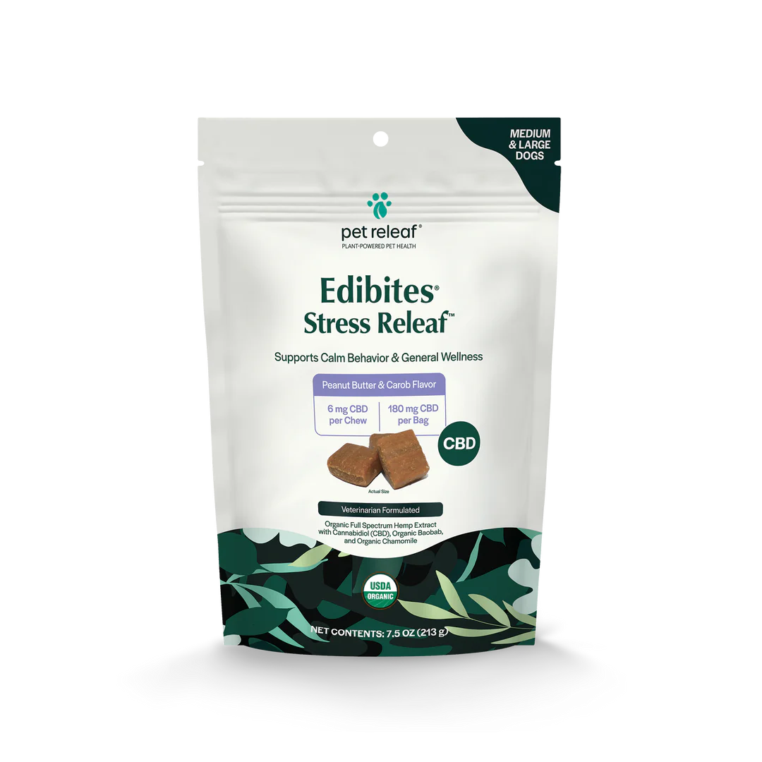 Edibites Stress Releaf Peanut Butter & Carob | Pet Releaf