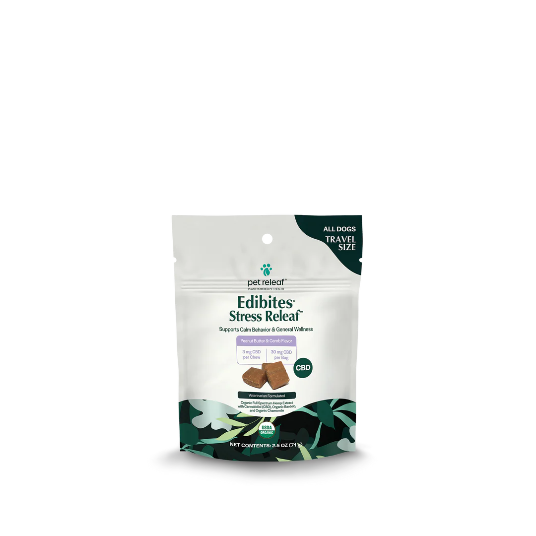 Edibites Stress Releaf Peanut Butter & Carob | Pet Releaf