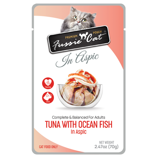 Fussie Cat Tuna with Ocean Fish in Aspic Pouch