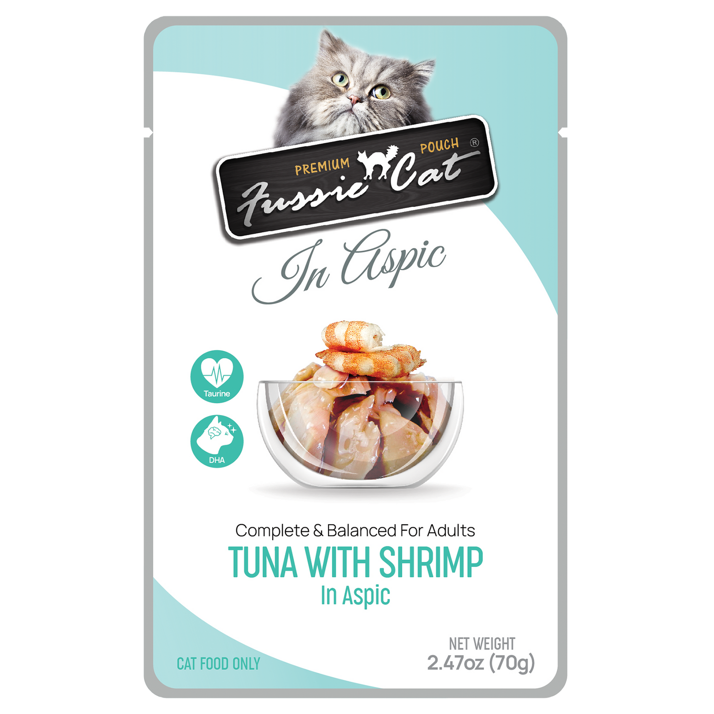 Fussie Cat Tuna with Shrimp in Aspic Pouch