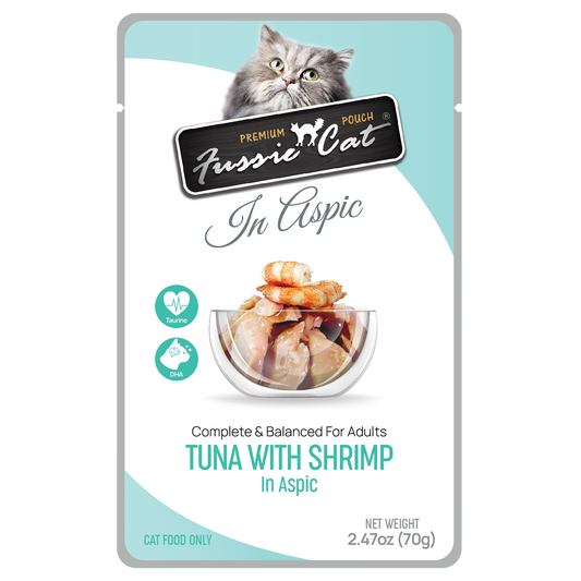 Fussie Cat Tuna with Shrimp in Aspic Pouch