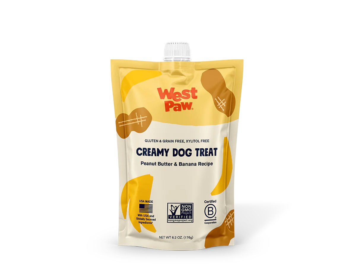 Peanut Butter & Banana Creamy Dog Treat | West Paw