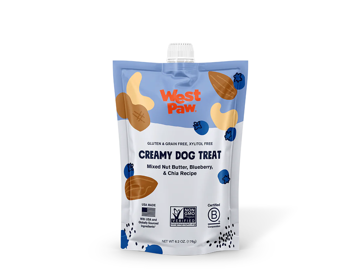 Nut Butter, Blueberry & Chia Seed Creamy Dog Treat | West Paw