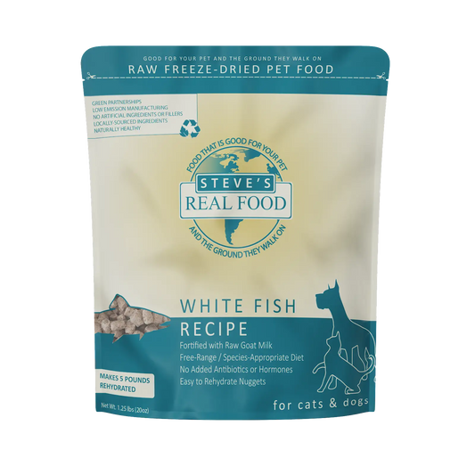 Freeze Dried Raw White Fish Dog & Cat Food | Steve's Real Food