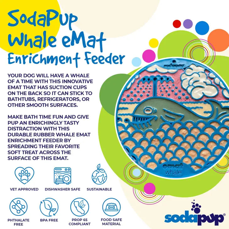 Whale Lick Mat with Suction Cups | SodaPup